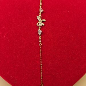 Gold Plated Bow Bracelet with Wooden Gift Box