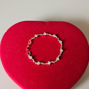 Gold Plated Bracelet with Wooden Gift Box